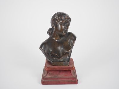 Sujet en bronze fin XIXème - début Xxème, "la réveuse". - Photo 1