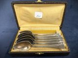 four spoons and a spoon in a case