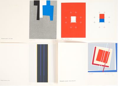 Abstraction géométrique 7 Cartes de voeux de l'Atelier Del A…