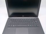 the dell laptop is open and ready to be used