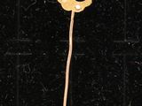 une fleur jaune sur un carrelage noir, sur fond noir
