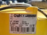 a close up of a yellow bucket with a barcode on it