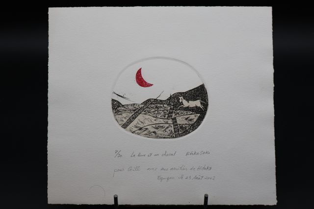 Trois estampes justifiées d’Hideko Seki. (Non encadré, sur papier...