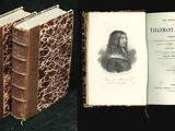 un vieux livre sur lequel figure l'image d'une femme et un vieux livre sur lequel figure l'image d'une femme