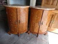 Paire d'encoignures en marqueterie de style Louis XV, bois d… (photo 6)