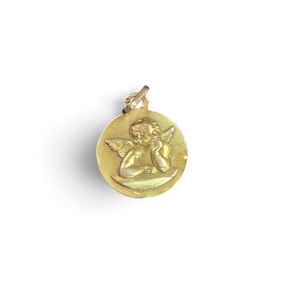 une image représentant une pièce d'or sur laquelle figure un petit ange