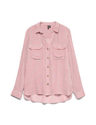 VERO MODA - Chemise femme à rayures - Taille M - Manches lon…