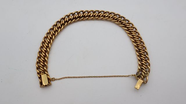 Bracelet en or 18 carats 750 millièmes maille américaine. En règl...