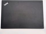 a black mouse pad with a white logo on it