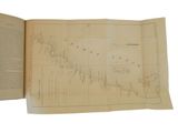 an open book with a map on it sitting on top of a table