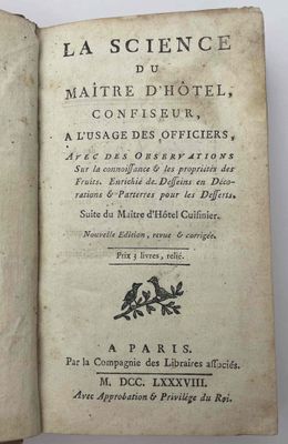 Joseph Menon (1700?-1771) LA Science DU MAÎTre D’HÔTel, Conf…