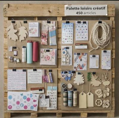 Palette constituée de 450 articles de loisirs créatifs uniqu…