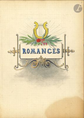 an old book with a picture of a horse and a bird on it