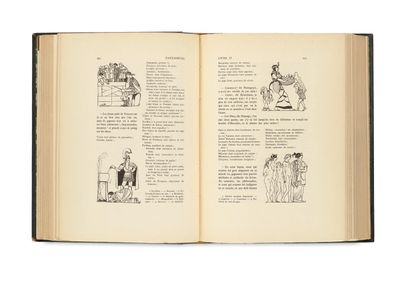 un livre ouvert sur lequel figurent des illustrations de personnes et d'animaux