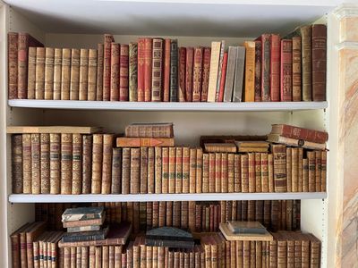 de nombreux livres anciens sur les étagères de la pièce