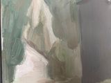 a picture of a painting of a woman in a white dress