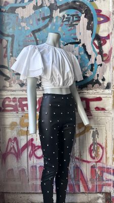Ensemble T.36 A. VAUTHIER 2 pièces pantalon cuir stretch ave…