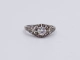 a white gold and diamond ring