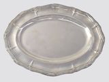 an image of a silver plate on a white background