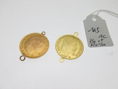deux pièces d'or, dont l'une est un souverain et l'autre un souverain