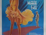 une affiche de film mettant en scène une femme en robe jaune