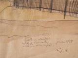 a drawing of a person laying on a bed