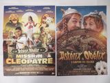 deux affiches de cinéma représentant un homme, une femme et un chien