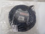 a close up of a black cable in a plastic bag