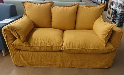 Canapé 2 places ODNA LA REDOUTE INTERIEURS , en lin froissé …