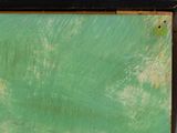 an image of a painting of a green background with a black frame