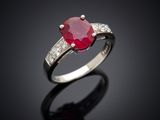 a ruby and diamond ring