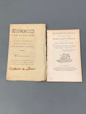 Deux documents révolutionnaires sur le département des Côtes…
