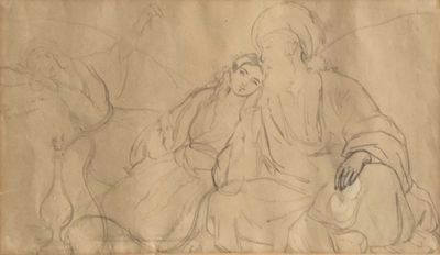 Eugène DEVÉRIA (1808-1865) Le pacha au harem