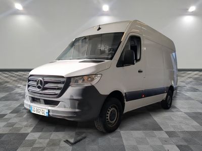 a white van that is parked in a room