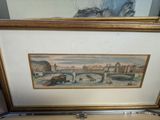 a picture of a painting on the wall of a suitcase