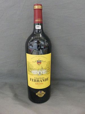 a bottle of wine that is sitting on a table
