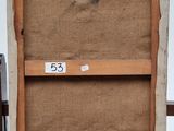an image of a picture of a wooden box with a number 55 on it