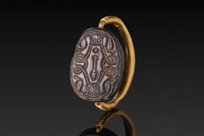 Bague Pivotante EN OR ÉGyptien À Haute Teneur EN Carats Avec…