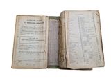 an old book opened to show the contents of a book