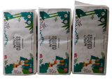 trois paquets de papier toilette posés les uns à côté des autres