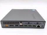 a black laptop with two ports on top of it