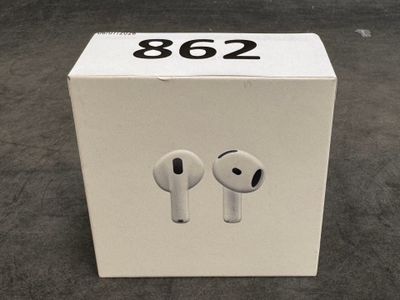 a box with a pair of airpods in it