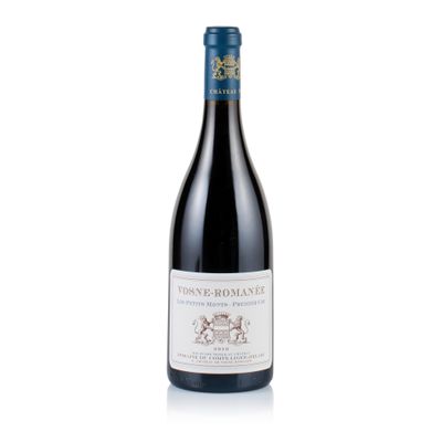 a bottle of red wine with a white background