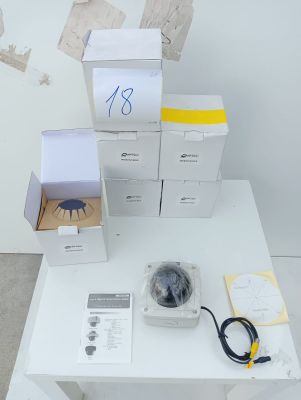 a white table with a bunch of boxes on top of it