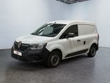 the white van is parked in a white room with a black floor