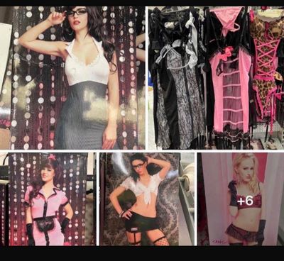 many pictures of a woman in lingersuits and lingersuits
