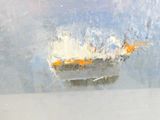 a painting of a boat in a body of water