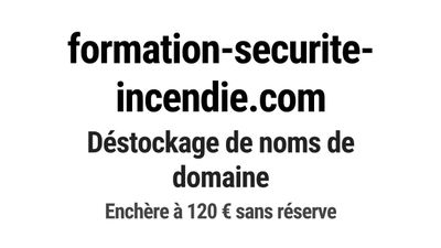 Nom de domaine formation-securite-incendie.