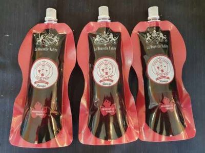 Lot de 180 pièces de gourde rouge de 200 ml vin royge