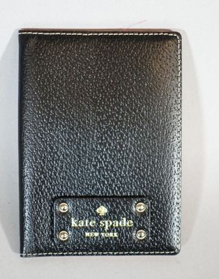 KATE SPADE Protège agenda en cuir noir (déchirure)